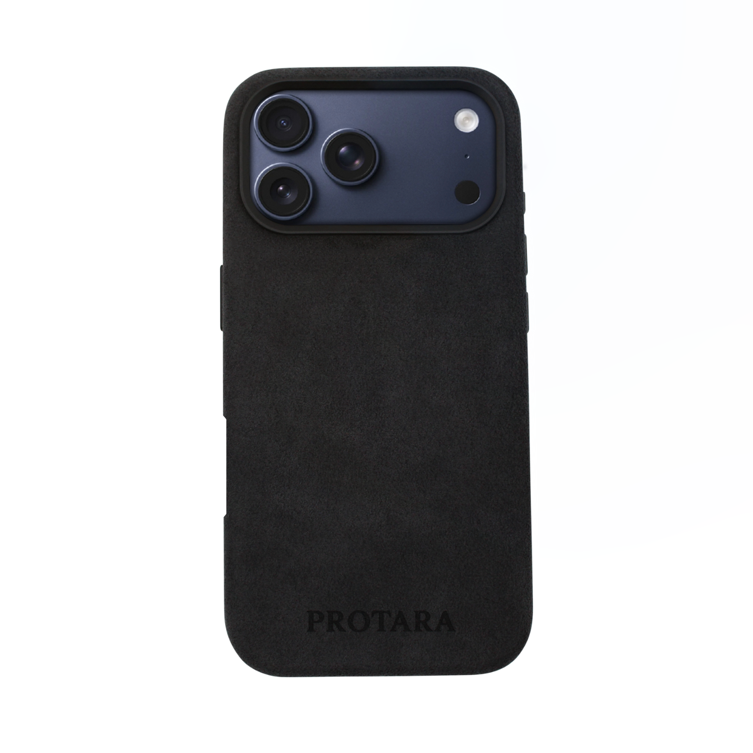 PROTARA Alcantara iPhone 17 Pro cover – Midnight Jet Black