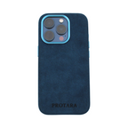 PROTARA Alcantara iPhone 14 Pro cover - Ocean Voyage Blue