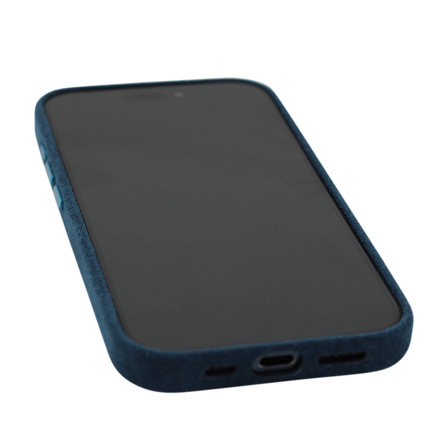 PROTARA Alcantara iPhone 14 Pro cover - Ocean Voyage Blue