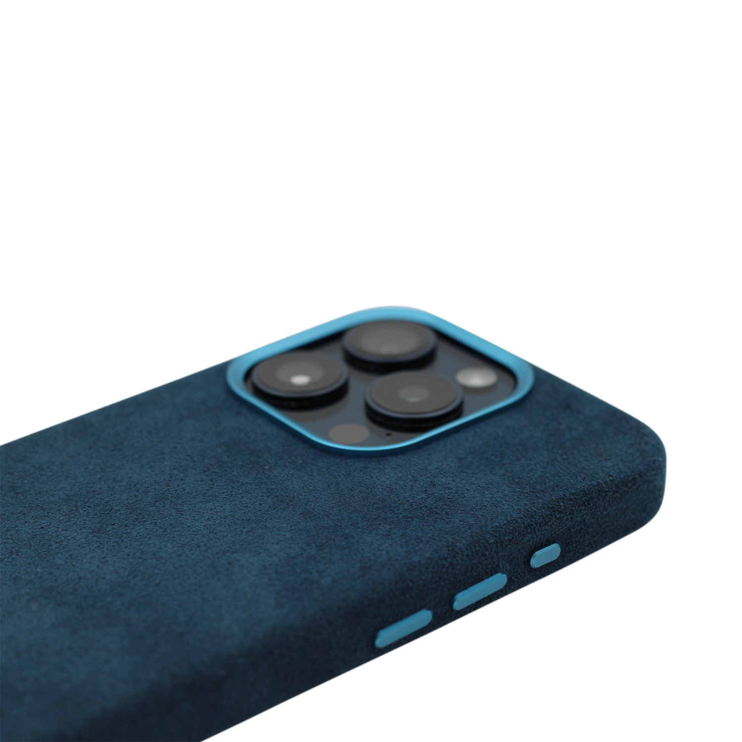 PROTARA Alcantara iPhone 15 Pro cover - Ocean Voyage Blue