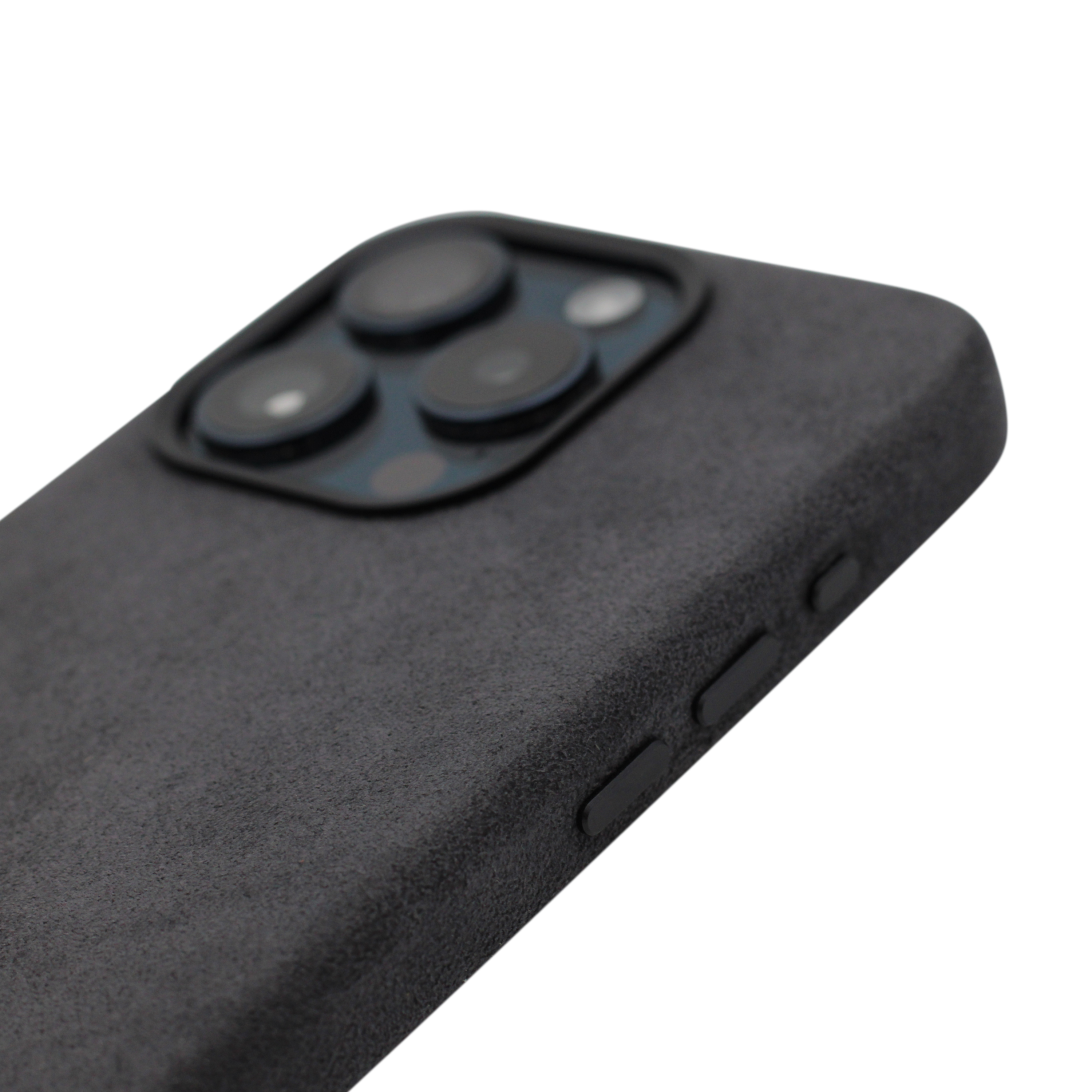 PROTARA Alcantara iPhone 15 Pro cover - Midnight Jet Black