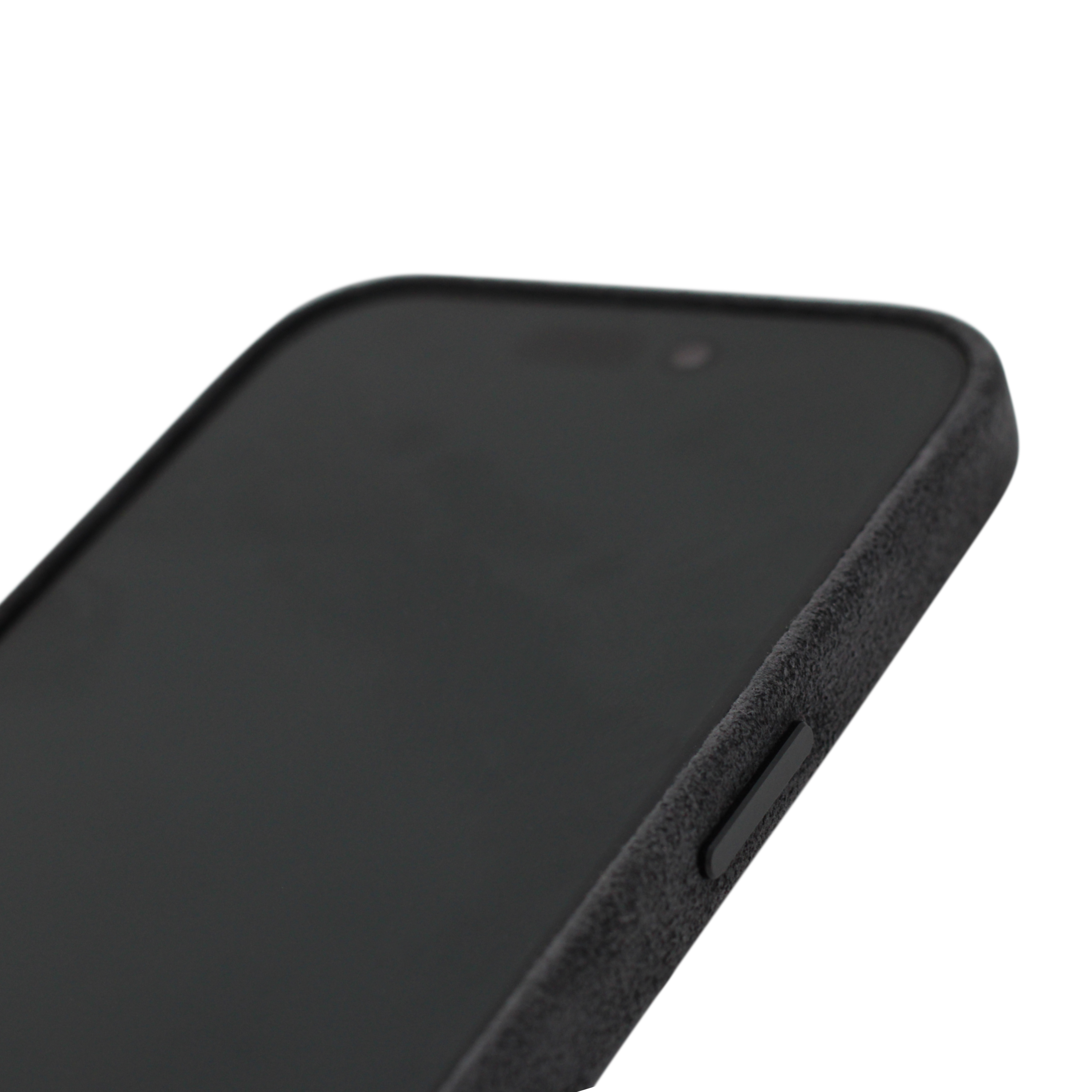 PROTARA Alcantara iPhone 14 Pro cover - Midnight Jet Black