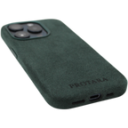 PROTARA Alcantara iPhone 15 Pro cover - Expedition Green