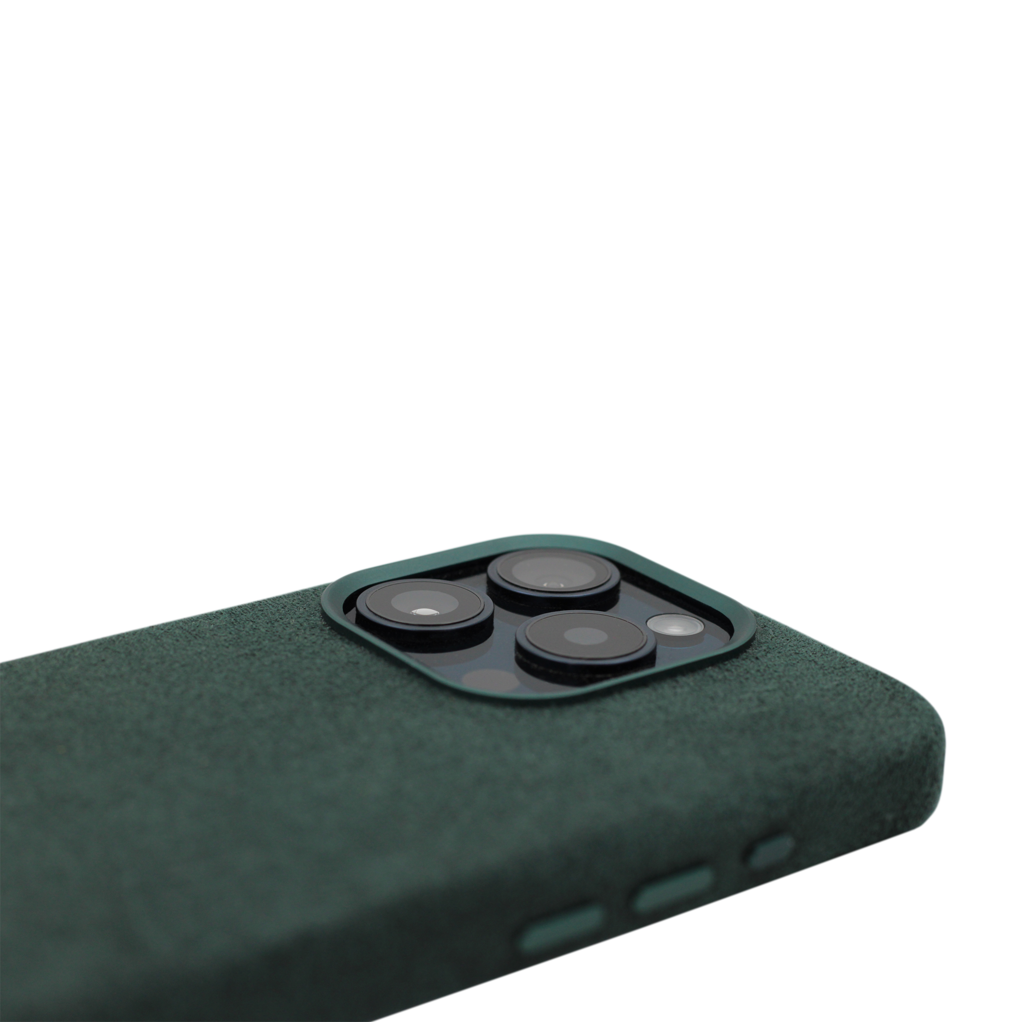 PROTARA Alcantara iPhone 15 Pro cover - Expedition Green