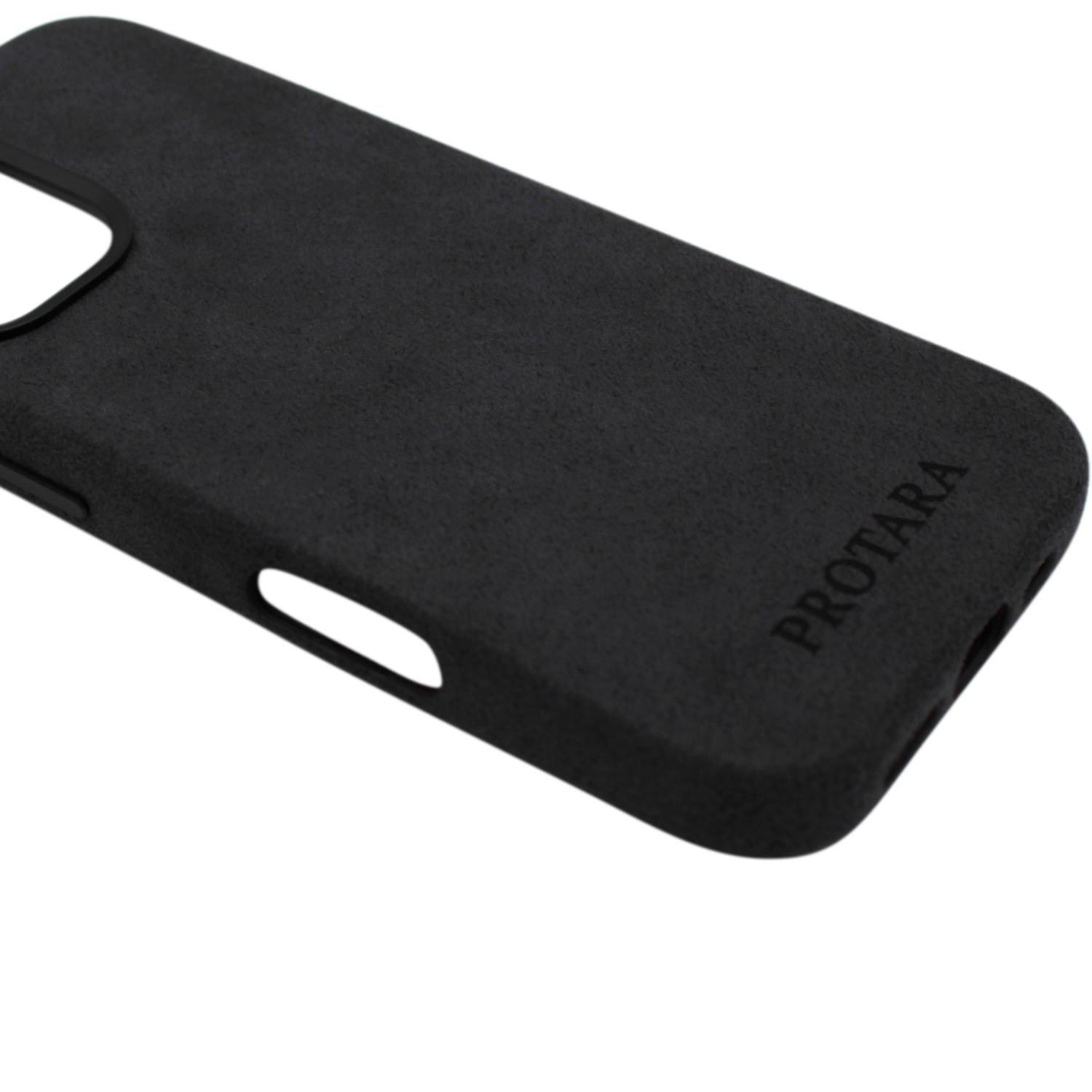 PROTARA Alcantara iPhone 16 Pro Max cover - Midnight Jet Black