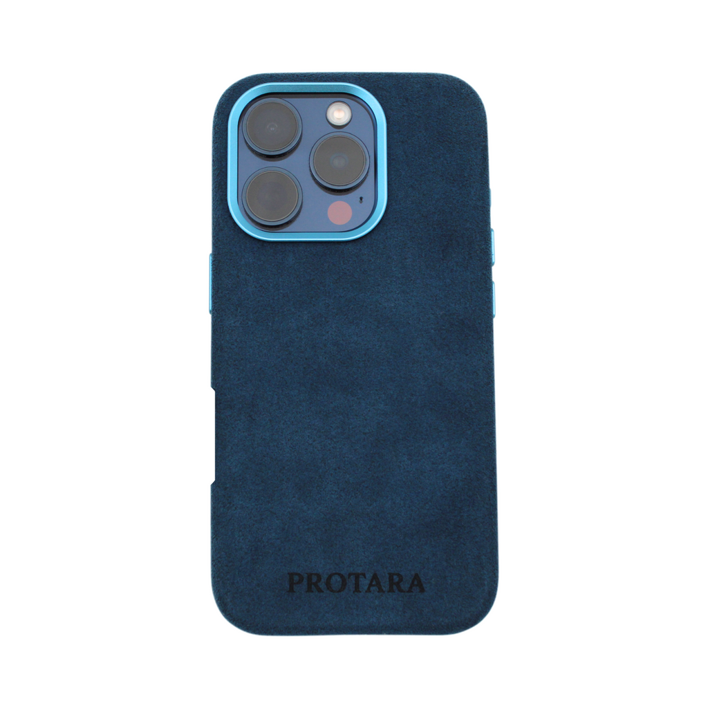 PROTARA Alcantara iPhone 16 Pro Max cover - Ocean Voyage Blue